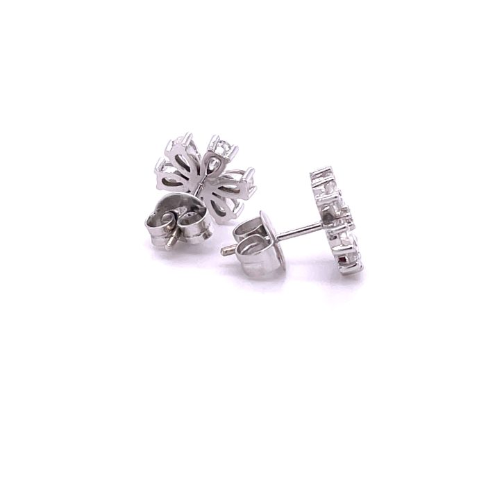 Floral moissanite stud earrings 2,96 ct DEW* - FARO para toda la vida