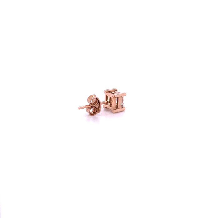 Square princess moissanite single stud earring 0,82 ct DEW* - FARO para toda la vida